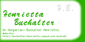 henrietta buchalter business card